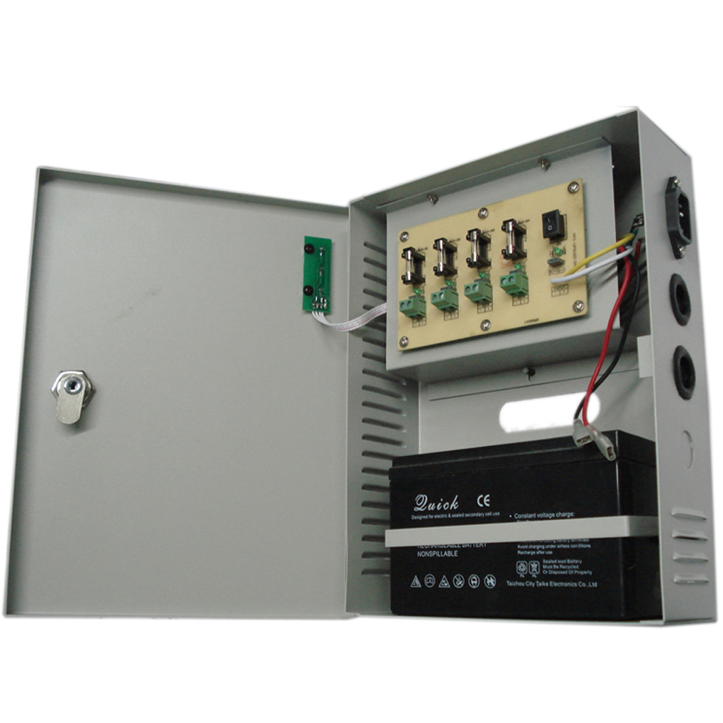 4ch 13.8V120W UPS CCTV power box